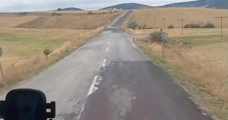 Yol durumunu ve kazaları anlatırken kazaya tanıklık etti