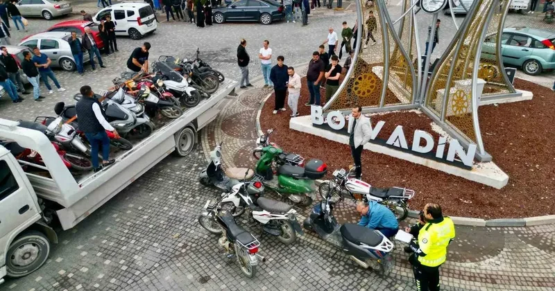 Polis denetiminde 52 motosiklet trafikten men edildi