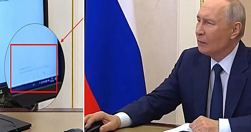 Duma seçimlerinde çevrimiçi oy kullanan Putin in bilgisayarındaki bir detay dikkat çekti