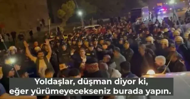 Diyarbakır da gergin gece! Türk polisine düşman deyip tehditler savurdular