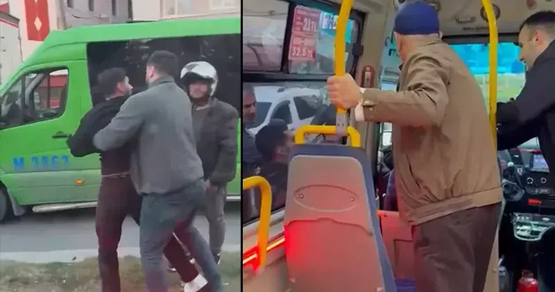 Kağıthane’de minibüs şoföründen meslektaşına tekme tokat saldırı; ‘Sen öldün’ diye tehdit etti