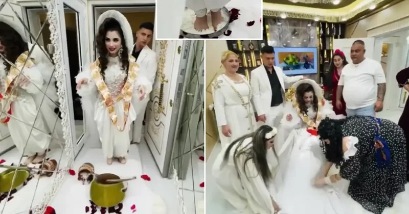 Yok böyle görgüsüzlük! Gelininin ayağını önce yağa sonra kaymağa bastırdı