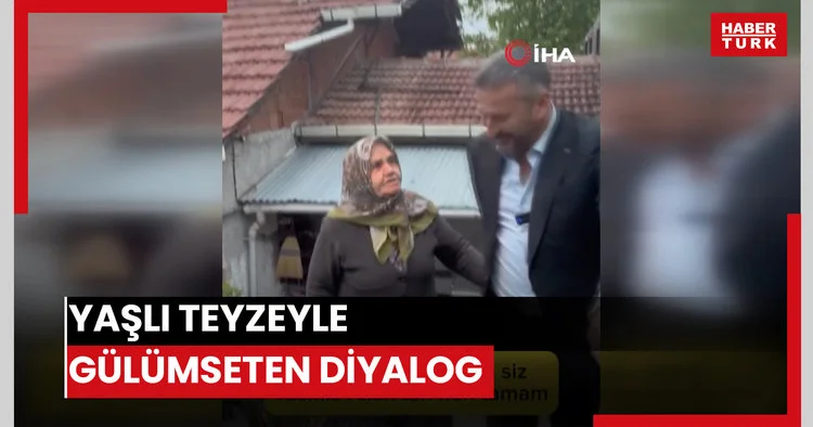 Yaşlı teyzeyle gülümseten diyalog