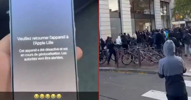 Fransa’da dükkanlardan çalınan iPhone’ların ekranında bu mesaj çıktı Sözcü Gazetesi