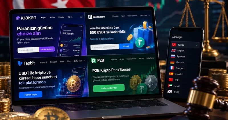 Global kripto borsaları Türkçede ısrarcı: Kraken, Biconomy, Tapbit ve P2B dil desteğini kaldırmıyor