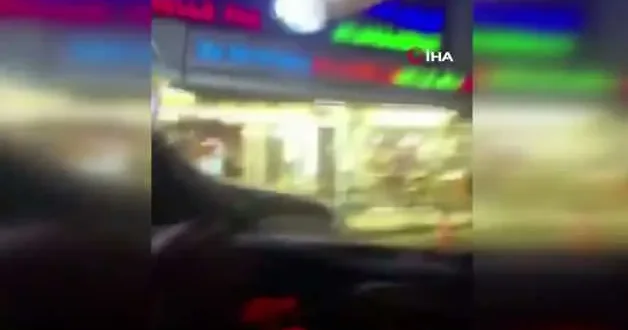 Sarıyer de bebekli aileye dehşeti yaşattı, korku dolu anlar kamerada
