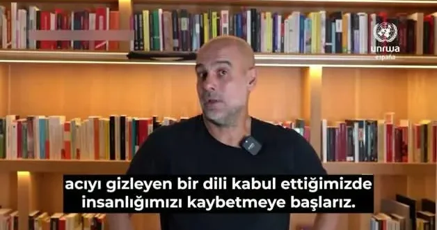 Dünyaca ünlü teknik adam Pep Guardiola dan Filistin e destek :Susmayacağız