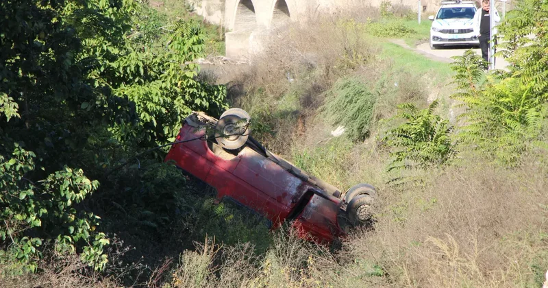 Amasya da minibüs takla atarak dereye uçtu: 9 yaralı