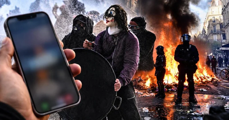 Fransa da yağmacılara büyük şok! Telefonlarda o mesaj belirdi
