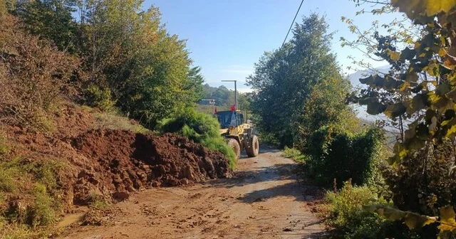 Gölyaka da heyelan sonrası yolları güvenli hale getirdi Düzce Haber Habertürk Yerel Haberler