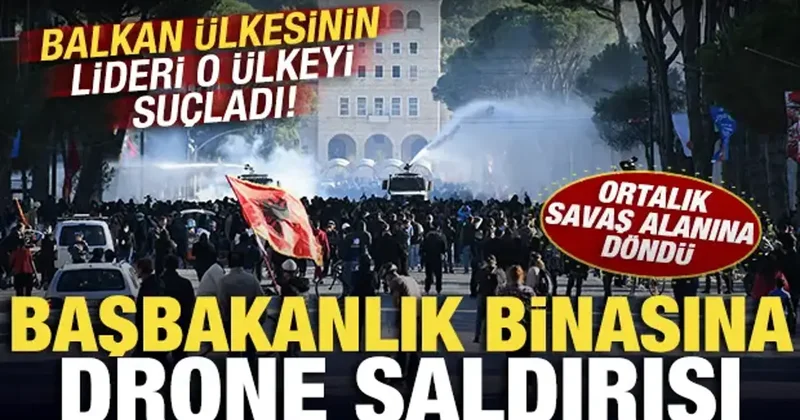 Başbakanlık binasına drone saldırısı! Rama o ülkeyi suçladı! Ortalık savaş alanına döndü