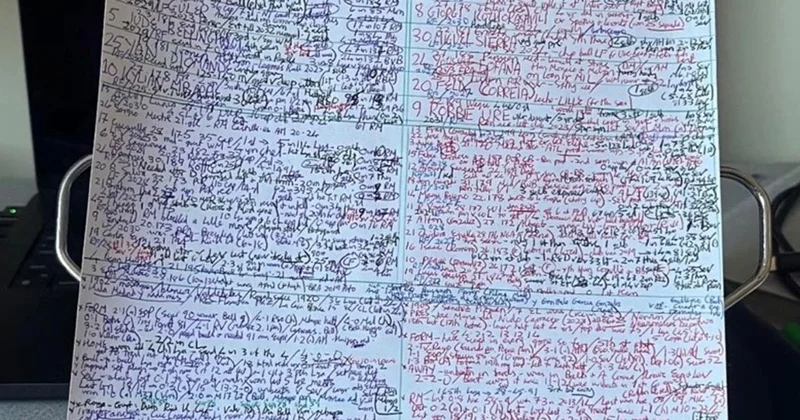 İşte gerçek emek! Ünlü spikerin maç notları şaşkına çevirdi