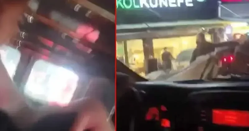 Sarıyer’de trafikte aracın camını kırdı; çocuğun ağladığı anlar kamerada