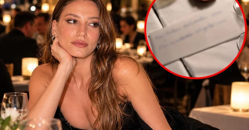 Serenay Sarıkaya ya restoranda gelen not gündem oldu Sözcü Gazetesi