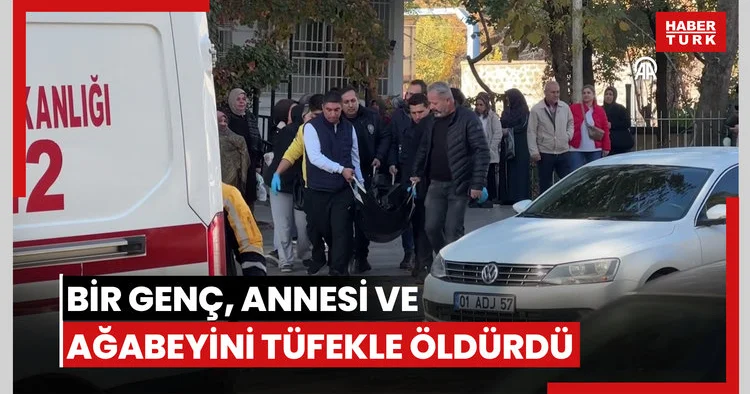 Bir genç, annesi ve ağabeyini tüfekle öldürdü