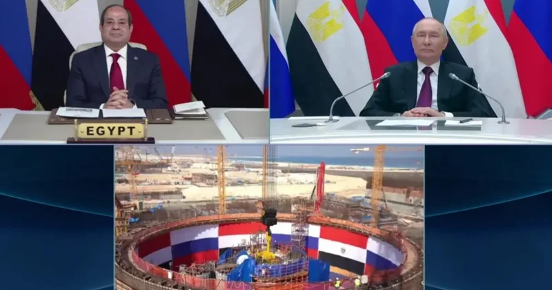 Putin ve es Sisi, Mısır’da inşa edilen El Dabaa Nükleer Santrali için düzenlenen törene katıldı
