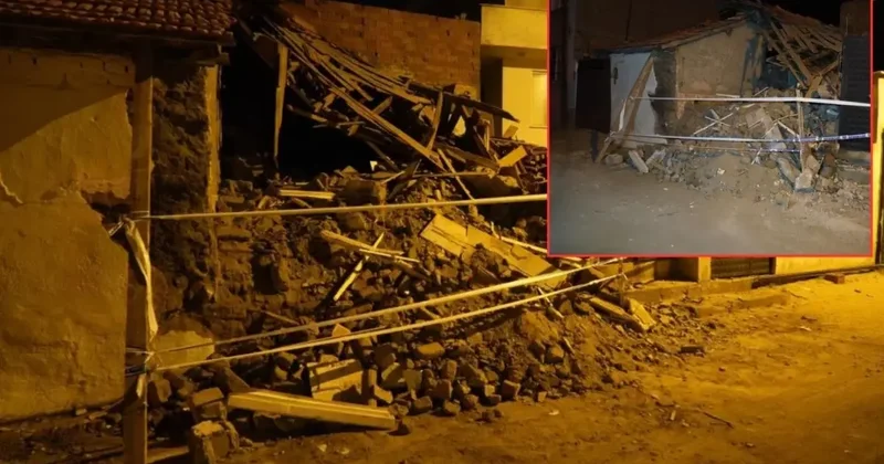 Edremit te Metruk Bina Çöktü