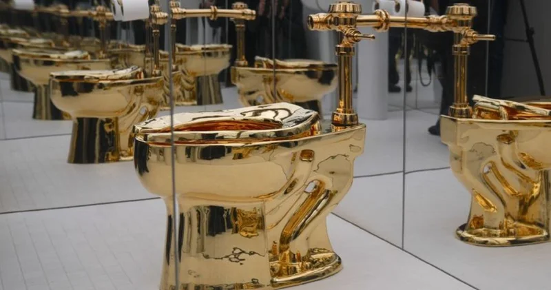 Altından yapılmıştı, yeni sahibini buldu! Servet değerinde klozet...