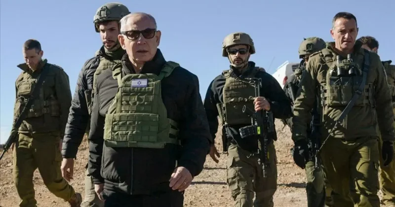 Netanyahu, Suriye de işgal ettikleri bölgeye gitti