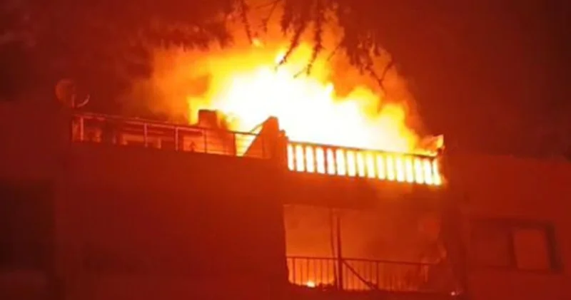 Tekirdağ da 3 katlı binada yangın çıktı