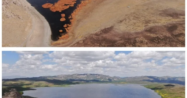 Van ın 2 bin 800 yıllık mühendislik harikası kuruyor: Keşiş Gölü nde su seviyesi endişe veriyor Van Haberleri