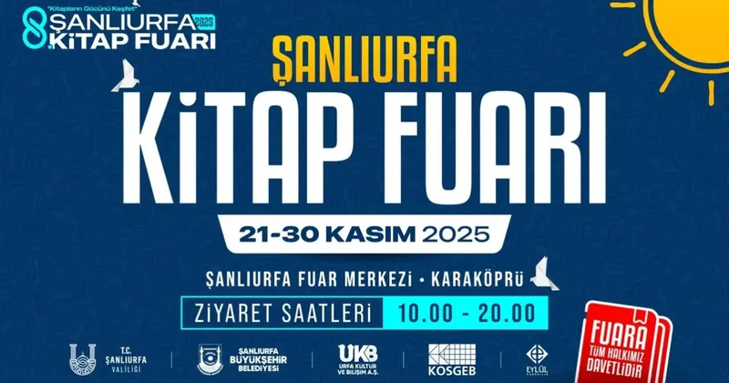 8. Şanlıurfa Kitap Fuarı 21 Kasım’da başlıyor