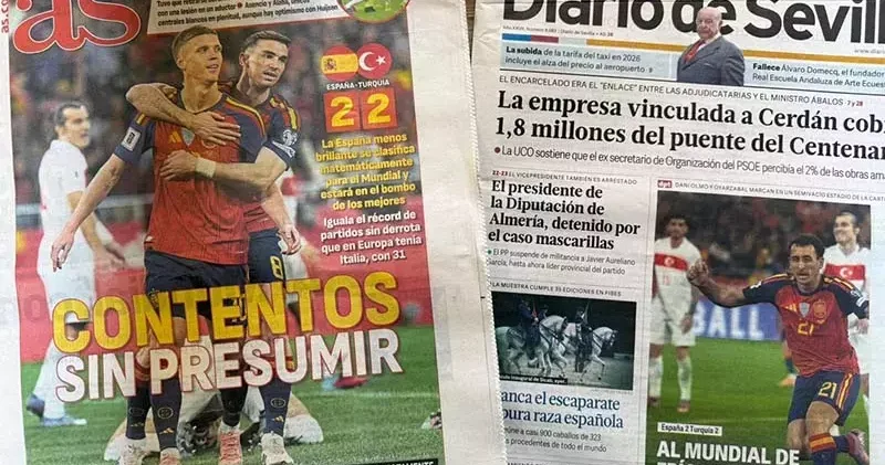 A Milli Futbol Takımı, İspanya basınında geniş yer kapladı