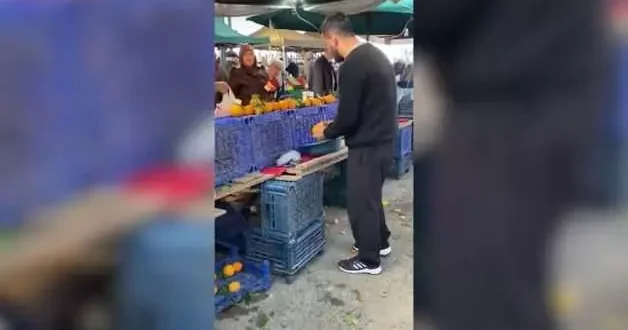 Pazarcının “sulu portakal” hilesi ifşa oldu!