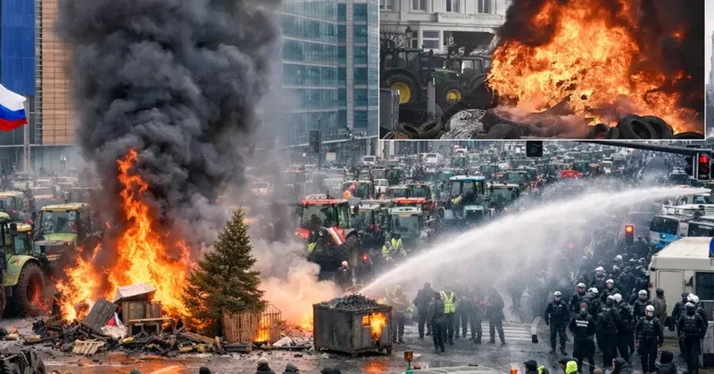 Ortalığı yakıp yıkan çiftçiler Avrupalı liderlere geri adım attırdı