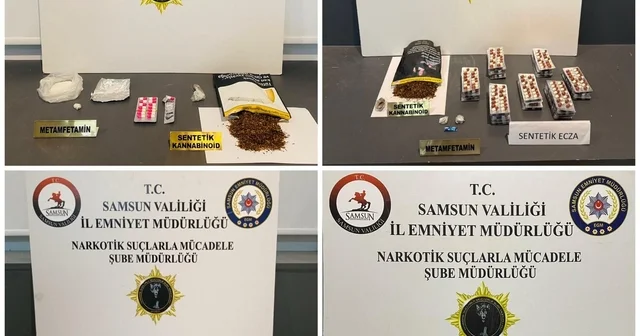 Samsun da uyuşturucu operasyonunda 9 zanlı yakalandı Samsun Haberleri