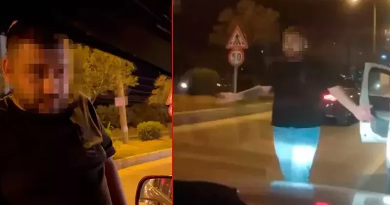 Trafikte tartıştığı kişilere yumruk atıp, tabancayla ateş açan kişinin görüntüleri ortaya çıktı