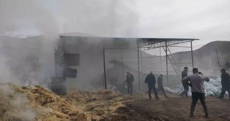 Malatya’da besi çiftliğinde yangın