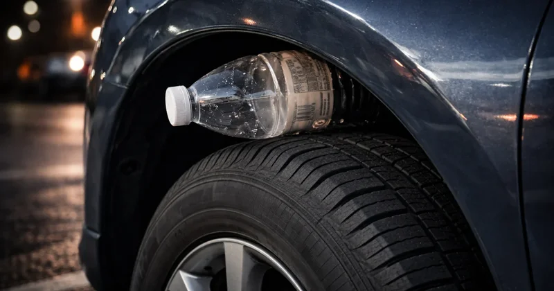 Lastiğinizin üzerinde pet şişe görürseniz sakın dokunmayın Sözcü Gazetesi