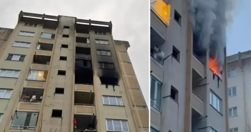 Evini ateşe verdi, babasıyla birlikte mahsur kaldı