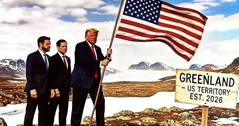 Trump, Kanada, Venezuela ve Grönland ın da yer aldığı yeni bir ABD haritası paylaştı