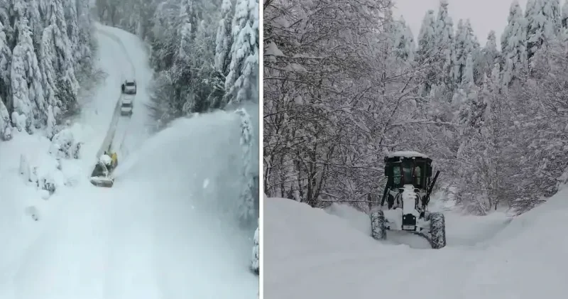 Karadeniz deki 4 ilde kar nedeniyle 710 köy yolu ulaşıma kapandı Kastamonu Haberleri
