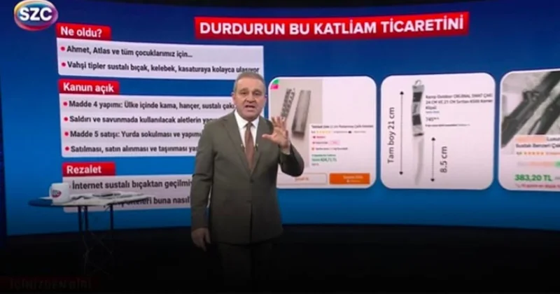 Durdurun bu katliam ticaretini! İnternet sustalı bıçak reklamından geçilmiyor Sözcü Gazetesi