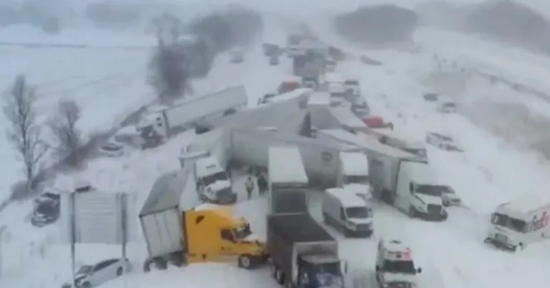 Michigan da 100 araç zincirleme kazada birbirine girdi Sözcü Gazetesi