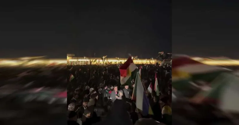 Erbil de ABD Konsolosluğu önünde Suriye protestosu