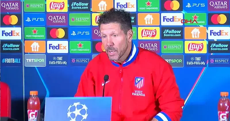 Diego Simeone: Yarın bizi çok mücadeleci bir takım bekliyor