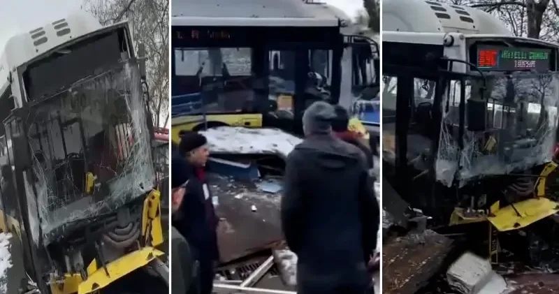 İETT otobüsü otoparka daldı: İşte olay yerinden ilk görüntü Gündem Haberleri