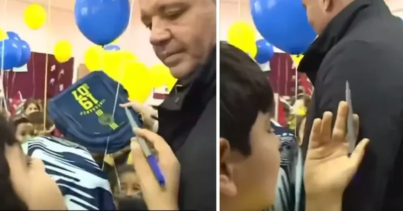 Sadettin Saran dan imza isteyen çocuğu şoke eden hareket