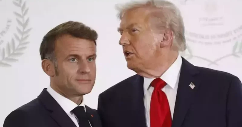 Trump Macron dan gelen özel mesajı sızdırdı! Kimse onu istemiyor