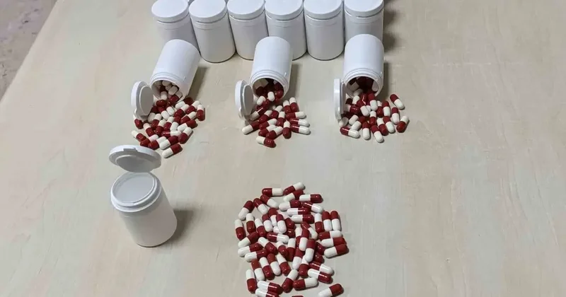 Şüphelilerin çantasından bin 163 uyuşturucu hap çıktı