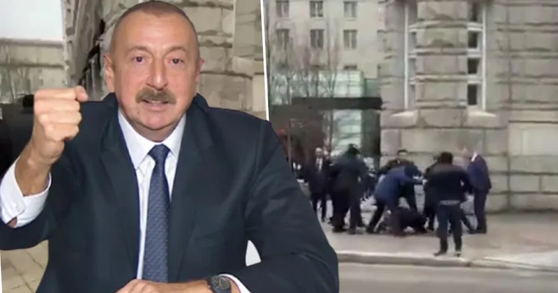 Aliyev in korumaları o sloganı duyunca tekme tokat saldırdı Sözcü Gazetesi