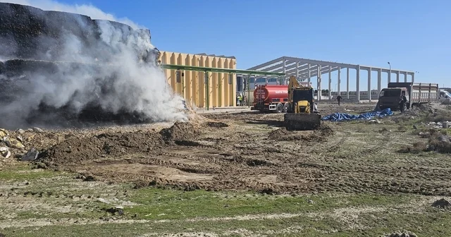 Tonlarca mısır balyası yandı Konya Haberleri