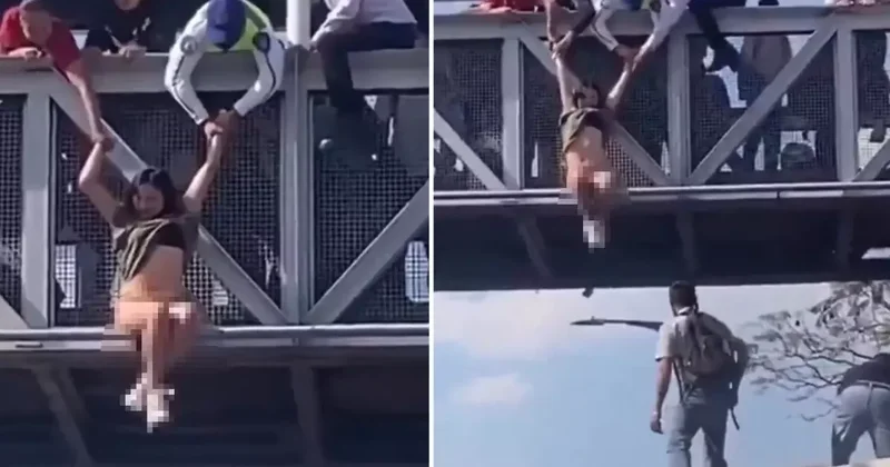 İntihar eden genç kadını kurtarmak için seferber oldular