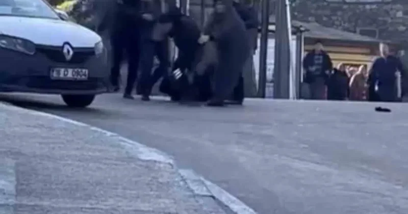 Trafikte tekme tokat yol verme kavgası