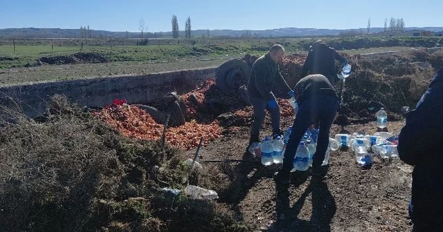 Çorum da 180 litre kaçak alkol imha edildi Çorum Haberleri