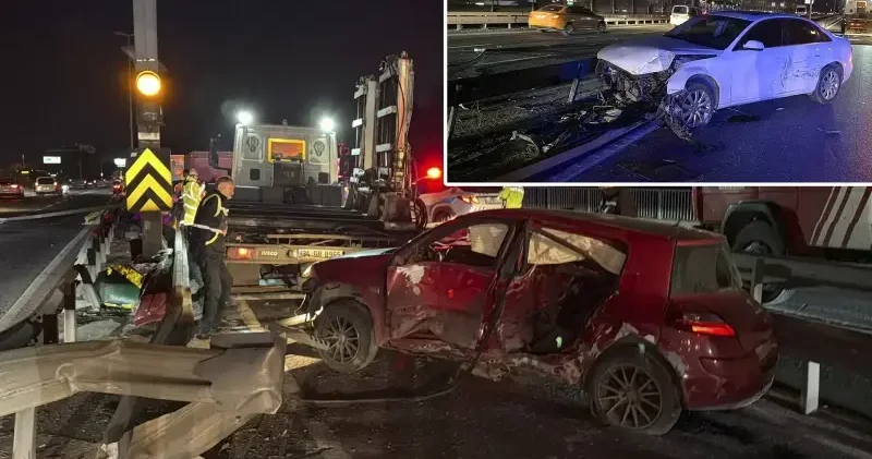 Küçükçekmece de iki otomobil çarpıştı: İki yaralı İstanbul Haberleri